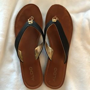 Size 11 black leather sandal